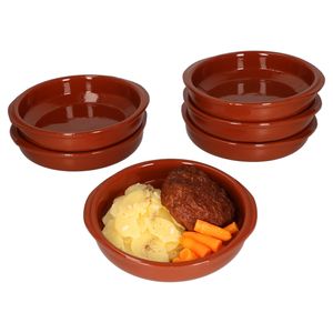 6er Set Cazuela mit Griffen Ton-Schale Bernd Ø 16cm Größe M Mittelalter Wikinger