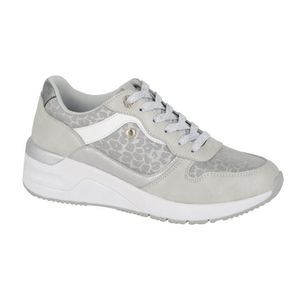 Cipriata - Damen Sneaker "Novelia", Tierprint DF2407 (39,5 EU) (Silber/Weiß)