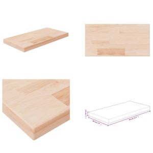 vidaXL Regalboden 40x20x2,5 cm Unbehandeltes Massivholz Eiche - Regalbrett - Regalbretter - Regalboden - Regalböden