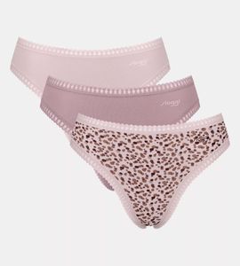 Sloggi Go Crush High Leg Slip 3 Einheiten Rosa XL Frau Rosa XL