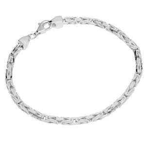 Armband 925 Sterling Silber 19cm Königskette 8 fach diamantiert Herren Armkette