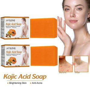 2 Stück Kojic Acid Soap Papaya Seife,Skin Whitening Lightening Exfoliants Aufhellende Seife Für Strahlende Haut, Dunkle Flecken, Verjüngung 100g*2