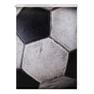 Lichtblick Rollo Klemmfix, ohne Bohren, blickdicht, Retro Fußball - Schwarz-Weiß 80 x 150 cm (B x L)