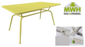 MWH Conello Gartentisch - Material: Elotherm, Farbe: gelb, Maße: 160cmx90cmx74cm; 879774