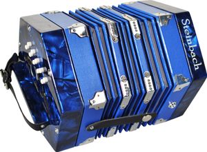 Steinbach Concertina in blau 2 x 10 Diskantknöpfe (20 Diatonische T...