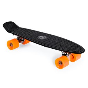 HUMBAKA Kinder Fisk Skateboard mit Aluminium Truck und ABEC-7 Lagern für Freizeitfahrten Schwarz gefärbte PU Räder Klassisches Skateboard HT-891579