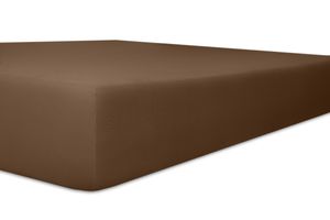 Kneer - Spannbetttuch - Qualität 93 *Exclusive-Stretch - Farbe:  79 Mocca - Größe: 180/200 - 200/200 cm