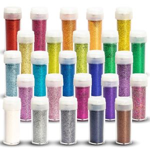 Tritart Feiner Glitzer 25 x 10g (250g) | Glitter Set | Glitzerpulver | Pulver-Glitzer Basteln - Fasching - Deko usw