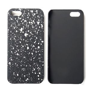 Handy Hülle Schutz Case Bumper Schale für Apple iPhone 5 5s SE 3D Sterne Weiß