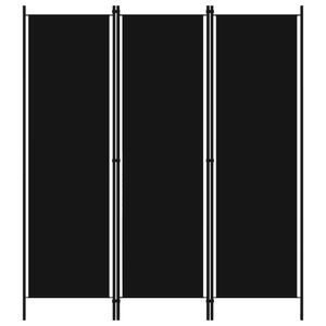 3-tlg. Raumteiler Schwarz 150x180 cm , Raumteiler Design 2024