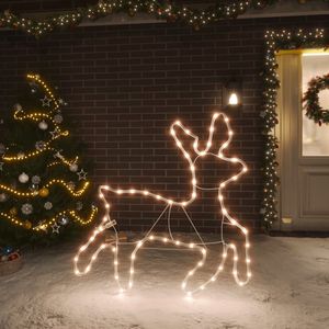 vidaXL LED sylwetka renifera 72 diody LED ciepły biały 57x55x4,5 cm