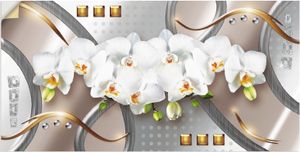 ARTland Wandbild, selbstklebend Orchideen mit Elementen Größe: 60x30 cm