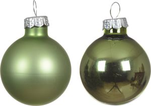 Weihnachtskugeln Glas 3,5cm 16 Stück - Grüntee