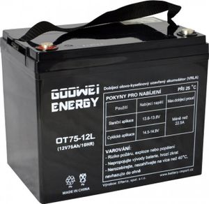GOOWEY ENERGIE Pb Sicherung Akkumulator VRLA GEL 12V/75Ah (OTL75-12)