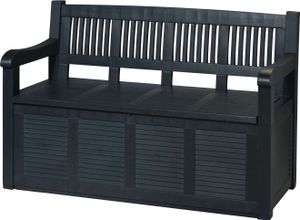 COUNTRYSIDE® Truhenbank 280l Kunststoff |Inkl. Hängeschloss-Vorrichtung | Passend für 2 Personen