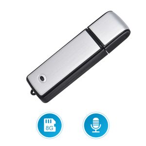 tragbar Digital Diktiergerät USB 8GB Aufnahmegerät Voice Recorder【Silber und Schwarz】