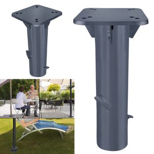 YUENFONG 1 Stück Metall Bodenplatte Sonnenschirmständer für Sonnenschirme, Ampelschirm, Universal Bodenhülse, Robust Bodenanker(Grau) YUENFONG 1 Stück Metall Bodenplatte Sonnenschirmständer für Sonnenschirme, Ampelschirm, Universal Bodenhülse, Robust Bodenanker(Grau)