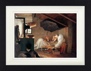 Carl Spitzweg Gerahmtes Poster Für Fans Und Sammler - Der Arme Poet (30 x 40 cm)