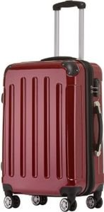 Beibye Hartschalen-Trolley XL - 75cm - 115/138L - Light - 4 Rollen - Dehnfalte - rot