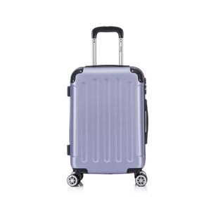 Flexot® F-2045 Handgepäck Bordcase Trolley Koffer Reisekoffer Hartschale Doppeltragegriff mit Zahlenschloss Gr. M Farbe Flieder