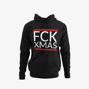 Pánska mikina s kapucňou FCK xmas Father Christmas Chrismas Christmas Funny Funny Sayings Fuck You Father Christmas Sayings