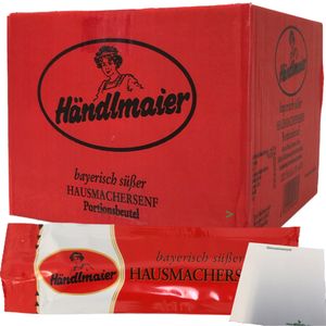 Händlmaier's Hausmachersenf süß Süßer Senf (200x15 ml) + usy Block