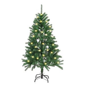 Juskys künstlicher Weihnachtsbaum 120 cm - Baum mit LED-Licht & Ständer - Indoor