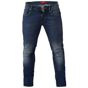 Duke Herren Slim-Fit Stretch-Jeans Ambrose DC174 (36L) (Dunkelblau Stonewash)