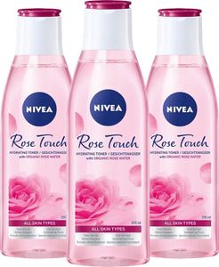 3 x NIVEA Rose Touch Gesichtswasser mit Rosenwasser alle Hauttypen klärt die Haut je 200 ml