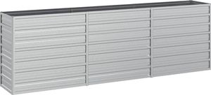 vidaXL Garten-Hochbeet 240x40x77 cm Verzinkter Stahl Silbern
