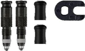 Schwalbe Clik Valve Conversion Kit SV-SCV - jednoduché nafukovanie bez skĺznutia, vrátane 2 ventilov, 2 čiapočiek, vrátane kľúča na ventily