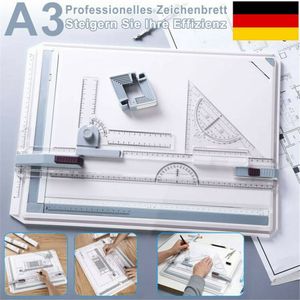 Profi Schnell Zeichenbrett Zeichenplatte Reißbrett A3 Kit Set Multifunktional DE 