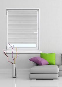 Doppelrollo ohne Bohren mit Klämmträgern Home-Vision® Duo Rollo Klemmfix Weiß, B100cm x H150cm Rollos für Fenster und Türen