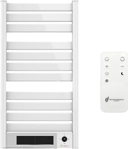 Elektrischer Handtuchtrockner mit Gebläse an der Wand Omiros Sannover 2000 W Weiß