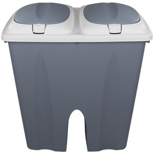 Müllbehälter Mülleimer Abfalleimer Abfallbehälter Mülltrennung Weiß Groß 
