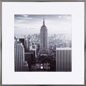 Henzo Aluminiumrahmen Manhattan grau 40x40 cm mit Passepartout 30x30 cm