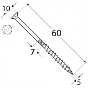 200x Holzschrauben Spanplattenschrauben 5x60mm Schrauben Torx T25 gelb verzink