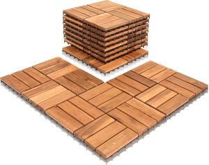 Fiqops Holzfliesen Akazie Mosaik Terrassenfliese Fliese Stecksystem Mosaik Zuschneidbar Terrassenfliesen Terrasse Balkon 1m² Fiqops Holzfliesen Akazie Mosaik Terrassenfliese Fliese Stecksystem Mosaik Zuschneidbar Terrassenfliesen Terrasse Balkon 1m²