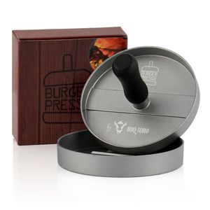 BBQ-Toro Aluminium Burgerpresser | Ø 11,8 cm | Grau | Fleischformer