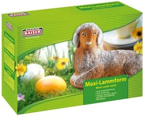 Kaiser 3D Backform Maxi Lamm 1,75l antihaftbeschichtet Lammform für Ostern Befestigungsklammern Backen Kuchen
