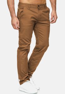 Herren Chino Stretch Hose | Basic Denim Jeans Design Pants | Regular Fit Einfarbig Fredy & Roy, Farben:Braun, Größe Hosen:34W