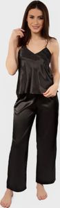 Ich gehe. - hochwertiger Satin-Pyjama - schwarz Ich gehe. - hochwertiger Satin-Pyjama - schwarz
