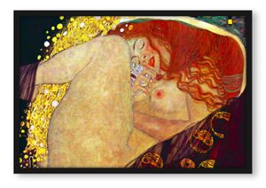 Gustav Klimt - Danaë Poster im Bilderrahmen / Format: 55x40cm / Kunstdruck gerahmt