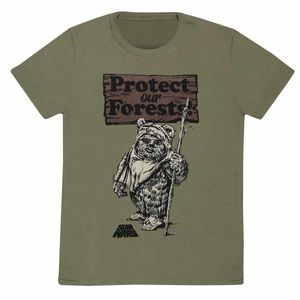 Star Wars - "Protect Our Forests" T-Shirt für Herren/Damen Uni HE1552 (S) (Oliv)