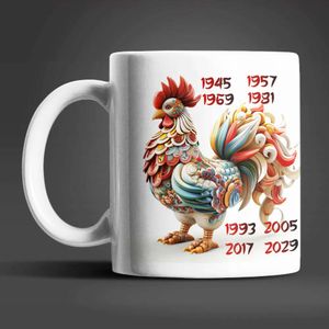 Hahn Chinesisches Jahres Sternzeichen Tasse Kaffeetasse Teetasse Geschenkidee