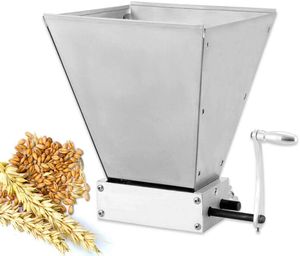 Getreidemühle Malzmühle Manuelle Kornmühle mit 2 Edelstahl Roller Getreidebrecher Getreidemahlmaschine Haushaltsmühle Malz Chrotmühle für Weizen Reis Trauben Nüsse