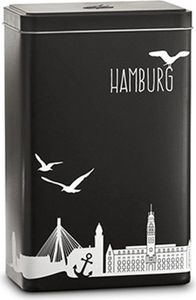 Tchibo Kaffeedose „Hamburg“ aus Metall für 500g Kaffeebohnen mit Deckel, luftdicht, Behälter zur Aufbewahrung, für die Küche, hochwertiger Print, schwarz Tchibo Kaffeedose „Hamburg“ aus Metall für 500g Kaffeebohnen mit Deckel, luftdicht, Behälter zur Aufbewahrung, für die Küche, hochwertiger Print, schwarz