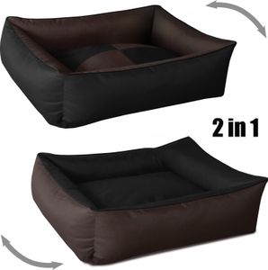 Pelech pro psy BedDog 2v1,(XXL) cca 120x85x23cm,MOCCA (černá/hnědá)