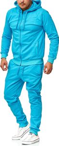 Herren Jogginganzug einfarbig 100% BW 586 Türkis S