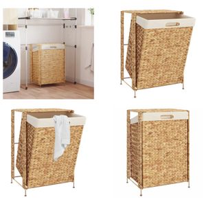 vidaXL Wäschekorb 44x34x64 cm Wasserhyazinthe - Wäschekorb - Wäschekörbe - Wäschebehälter - Wäschesack